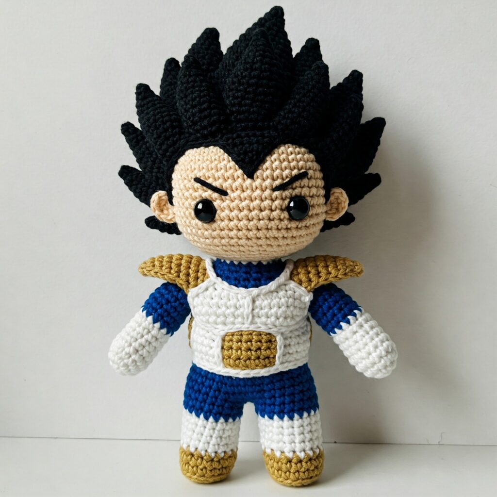 vegeta dragon ball z crochet pattern